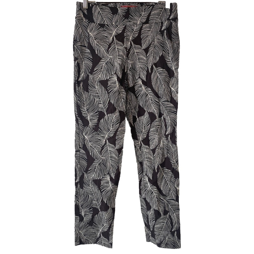 Krazy Larry Pull-On Ankle Pants - Black Feather Size 8 $135